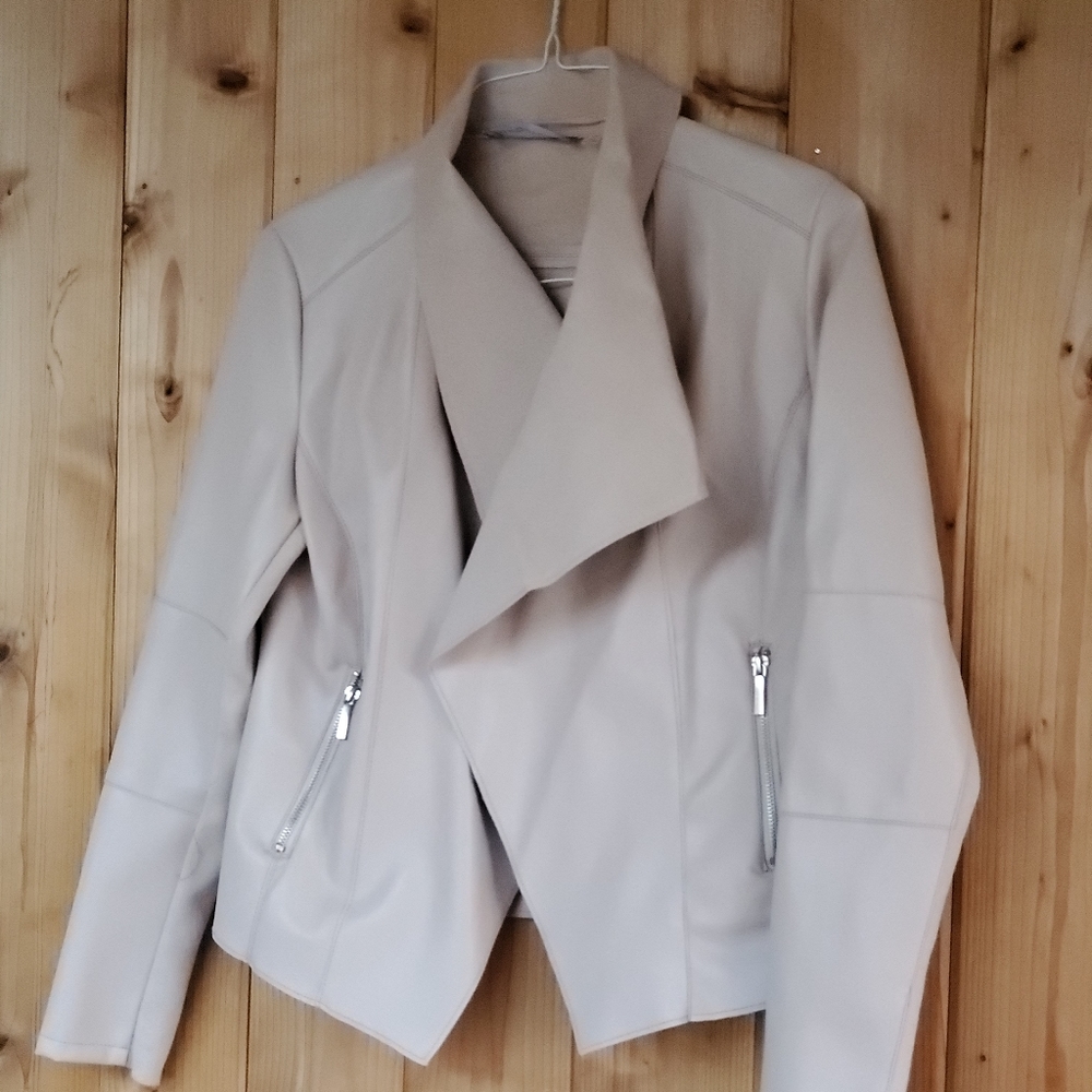 Pink leather jacket